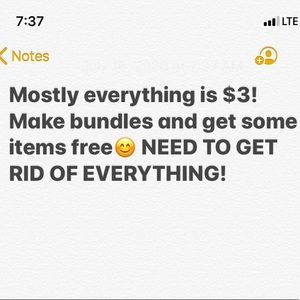 Mostly everything is $3!! Make bundles😊
